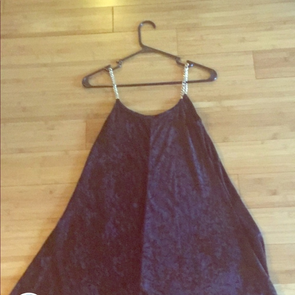 velvet and chain dress